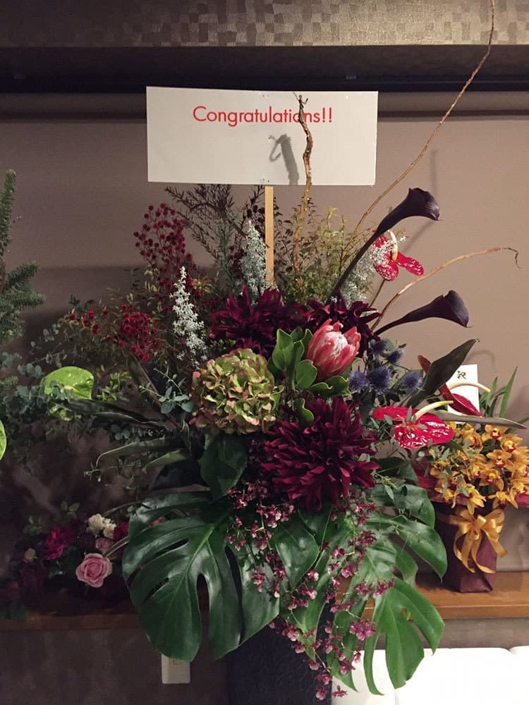 富士市のお花屋さんローズヒップの開店祝いのスタンド花の写真34