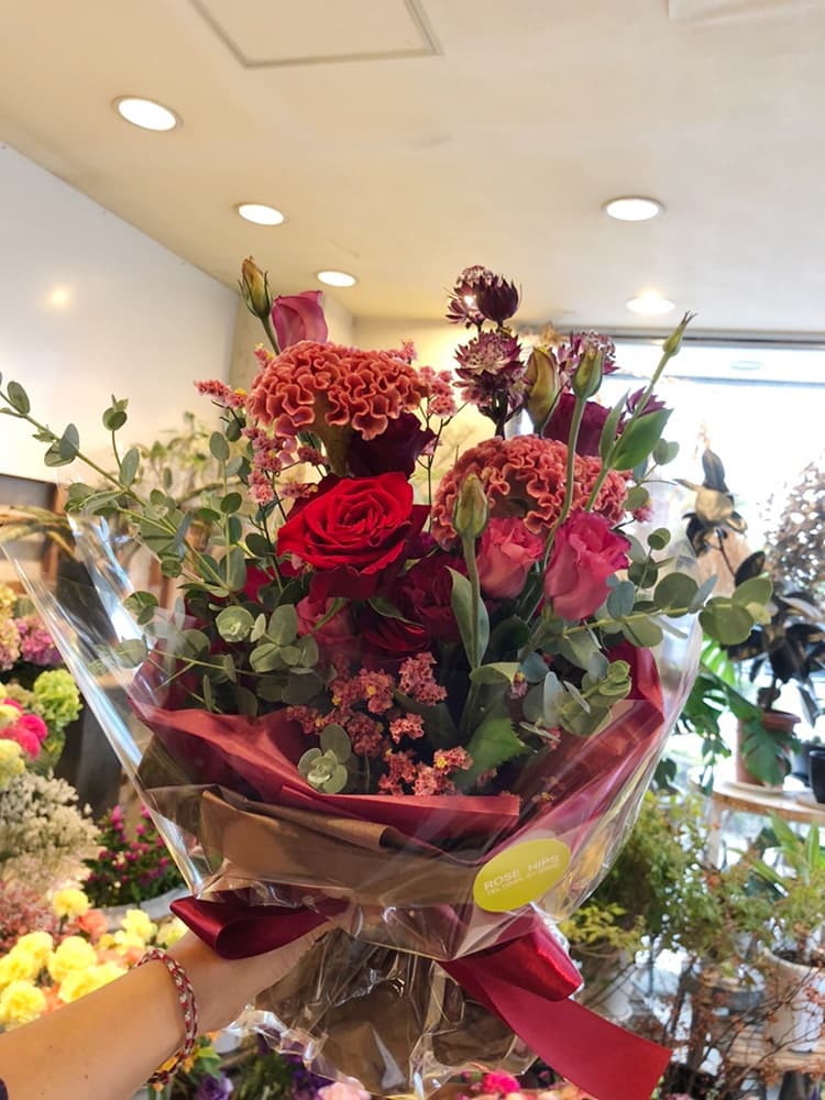 富士市花屋ローズヒップの2021年11月2日の花束のプレゼント（贈り物）９