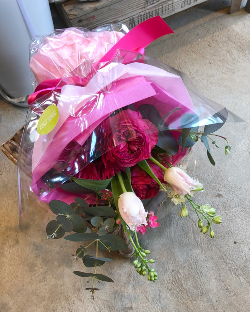 富士市おしゃれ花屋ローズヒップの卒園卒業送別記念の花束の画像８