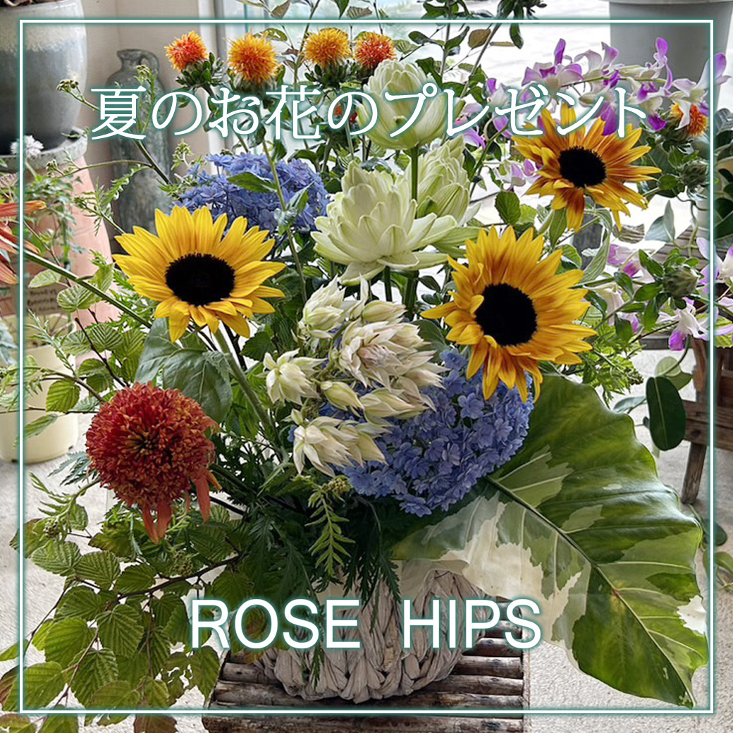 富士市花屋ローズヒップの夏のお花のプレゼント