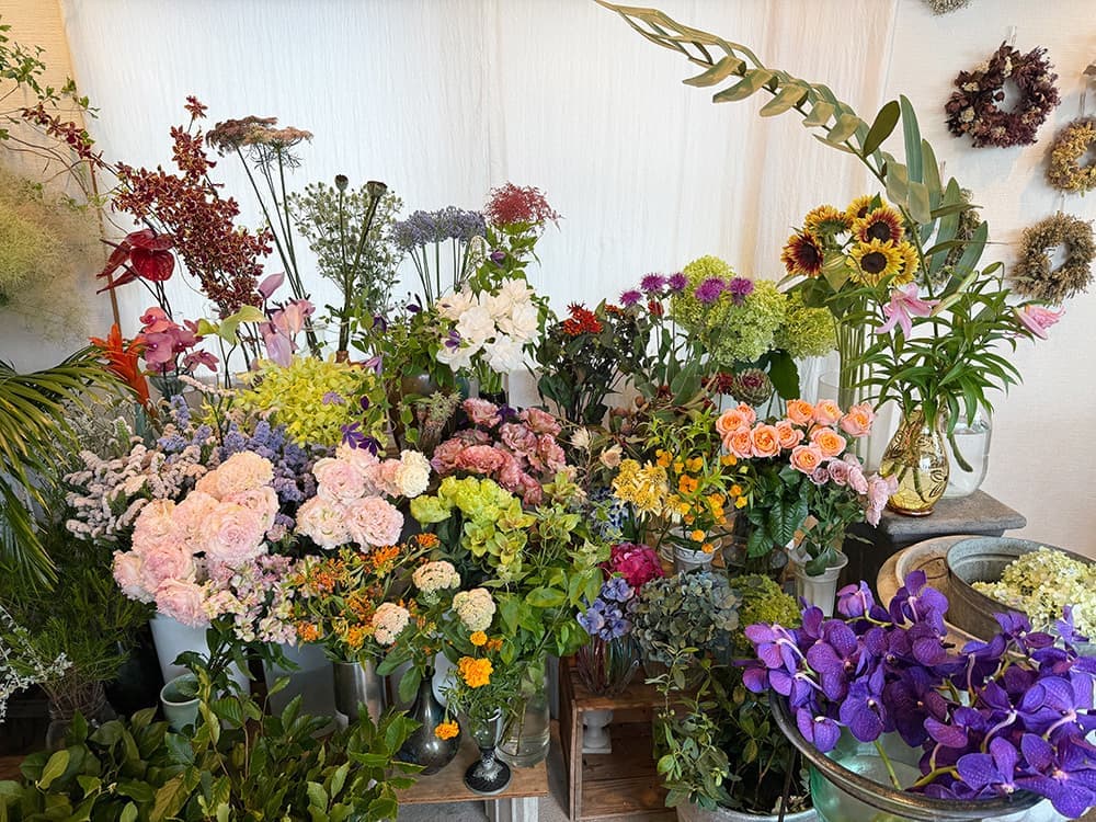 富士市おしゃれ花屋ローズヒップの夏のフラワーレッスン