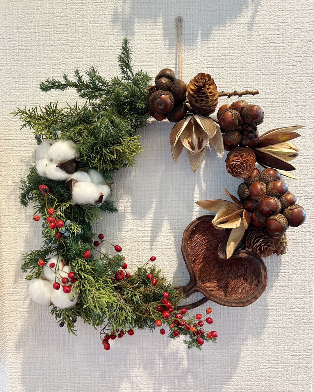 富士市おしゃれ花屋ローズヒップのクリスマスリース